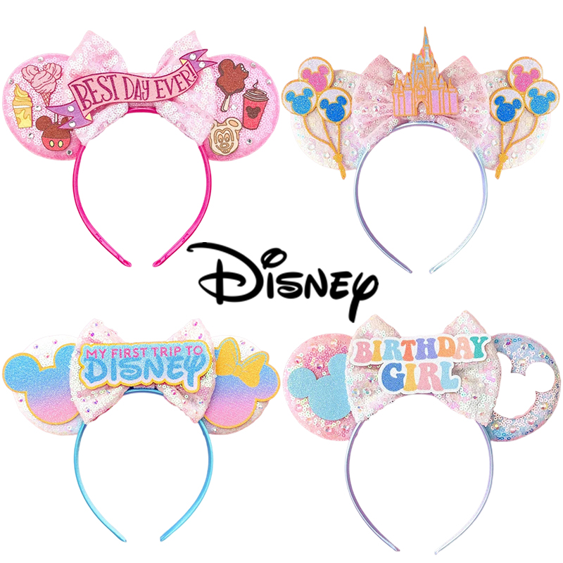 Ribbon Bow Gift - Disney-Mickey Mouse Orelhas Bandanas para Mulheres