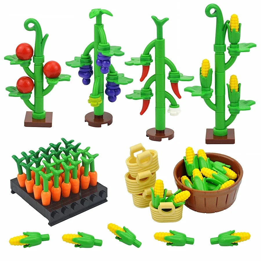 Lego Set City - Moc pomar fazenda tijolos milho uva