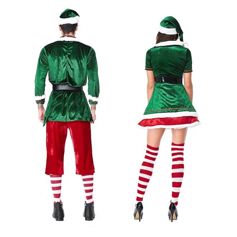 Fantasia de Cosplay de Papai N - Elf Costume Christmas avaliação e preço