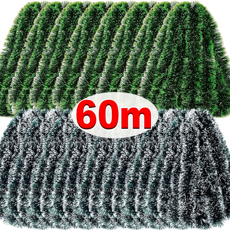 60/4m fitas de enfeites de nat - Tinsel Garland Decoration avaliação e preço