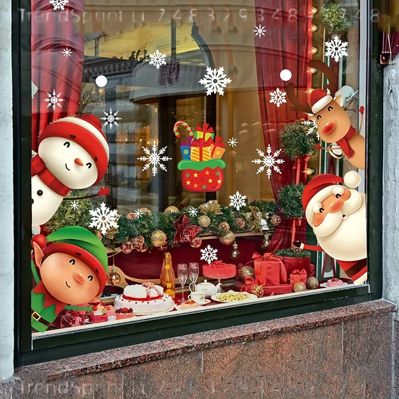 82 peças de adesivos de Natal  - Snowflake Window Decal avaliação e preço