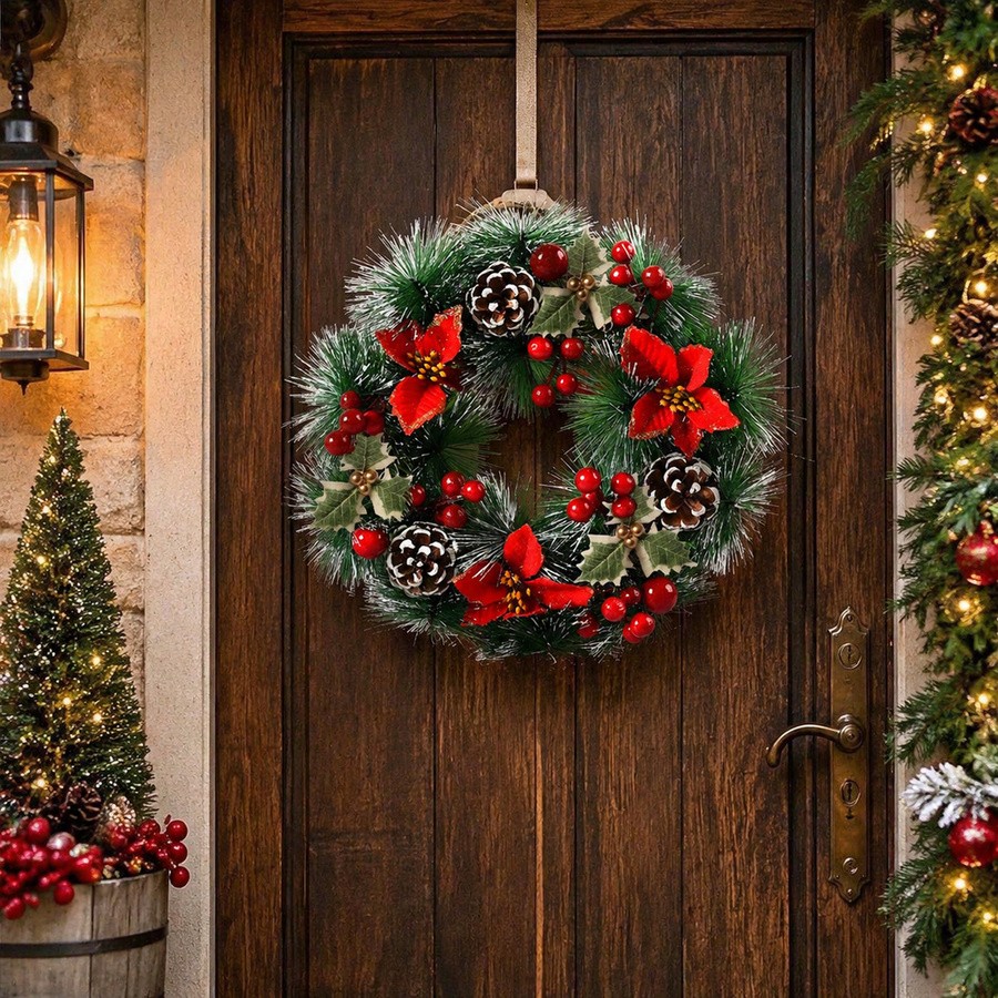 1 peça de guirlanda de Natal p - Christmas Wreath Fake avaliação e preço