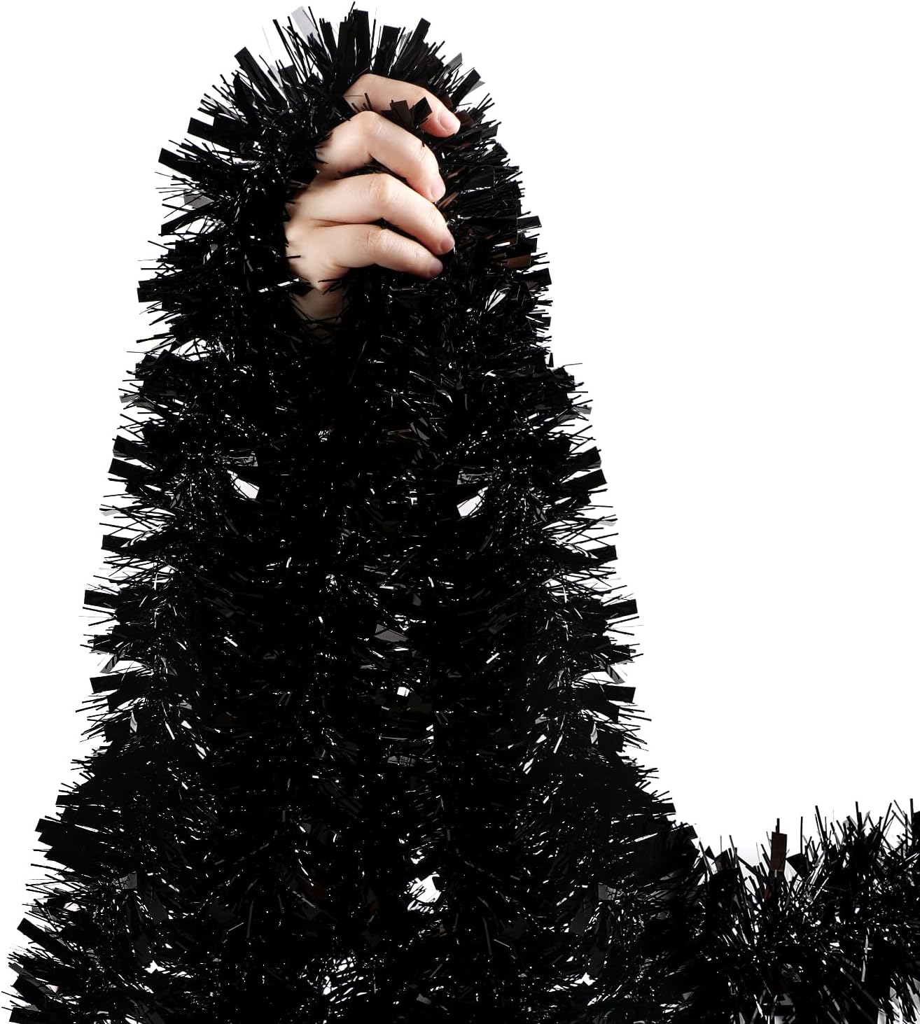 Guirlanda de Tinsel Preto de 3 - Tinsel Garland Decoration avaliação e preço