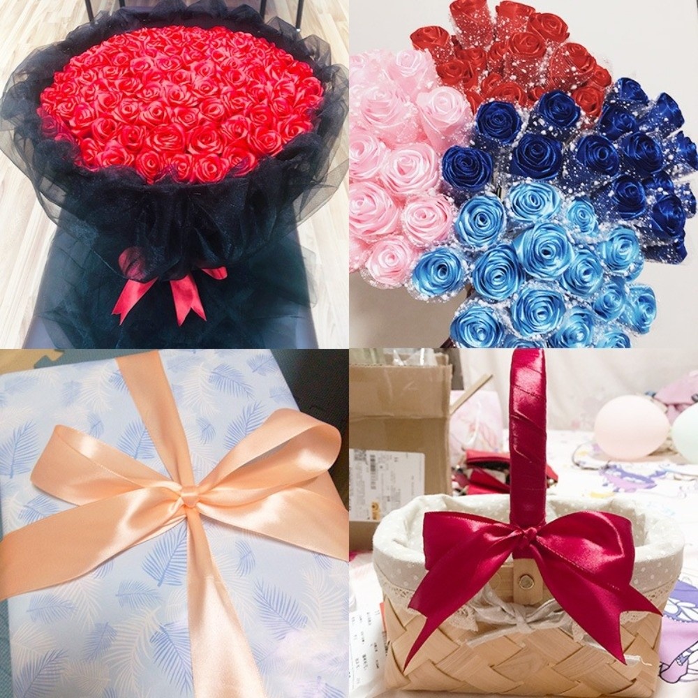 1 Rolo de Fita de Cetim Sólido - Ribbon Bow Gift avaliação e preço