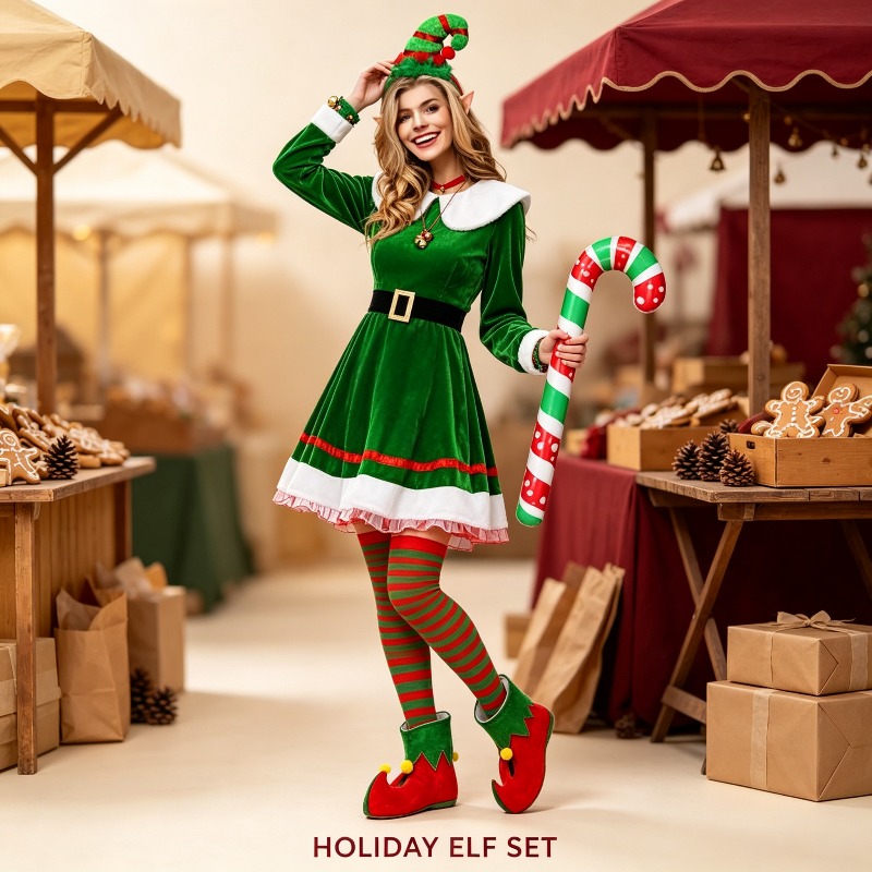 Conjunto de Fantasia de Elfo d - Elf Costume Christmas avaliação e preço