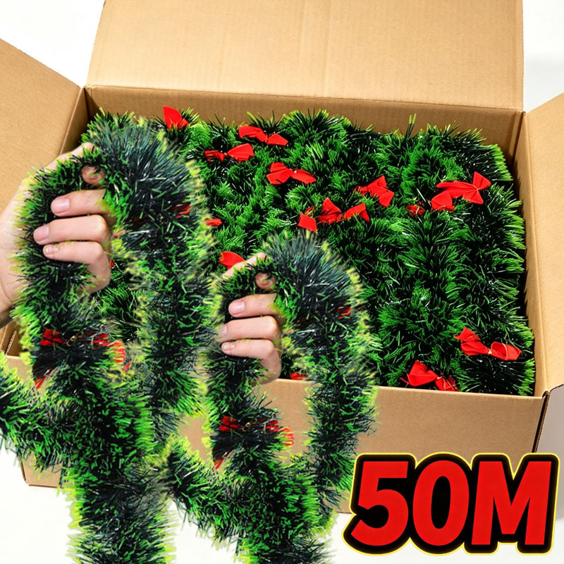 Guirlanda de Natal Verde com L - Tinsel Garland Decoration avaliação e preço