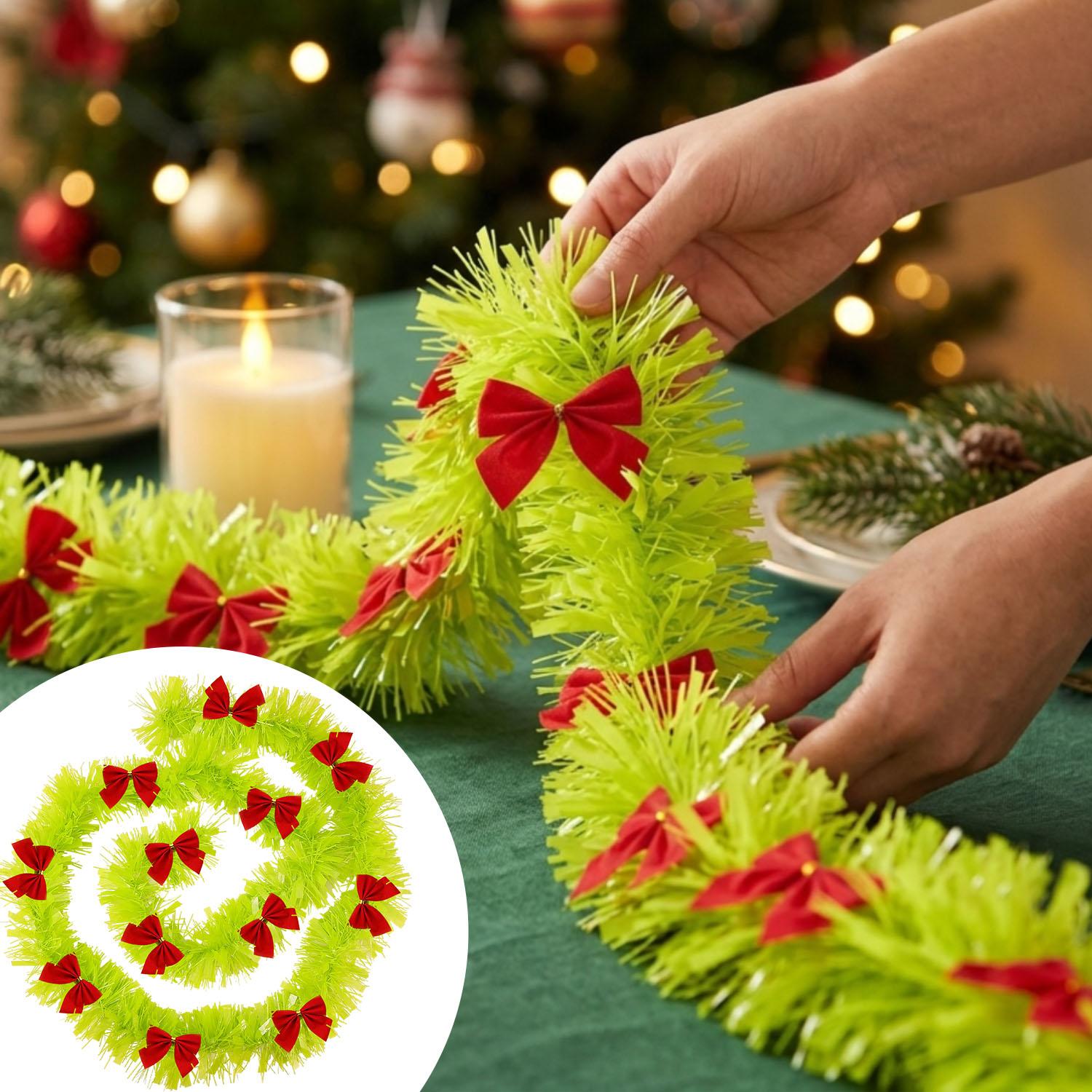 Guirlanda de Natal Verde com L - Tinsel Garland Decoration avaliação e preço